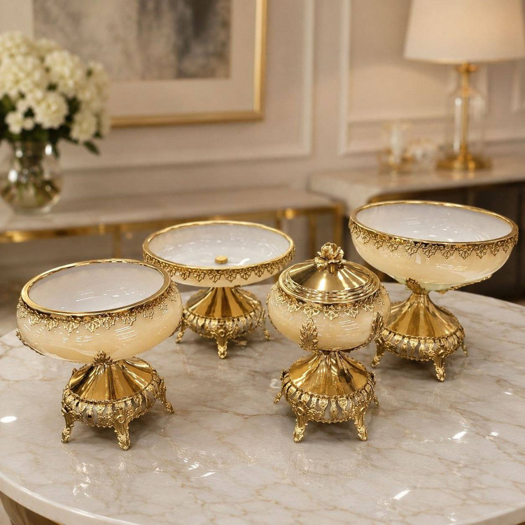 ست پذیرایی چهارتکه درباری رنگ ثابت